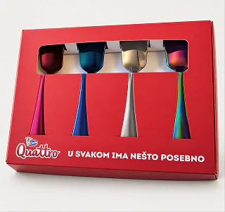 Set inox brendiranih žlica za sladoled